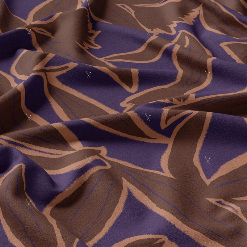 Printed Viscose KERA Blue / Brown